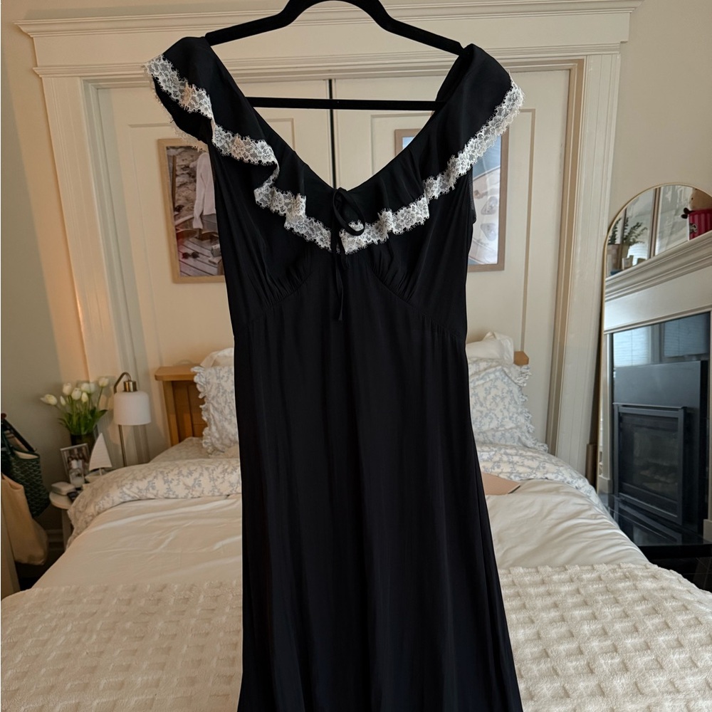 Lace lined midi dress